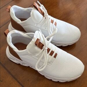 Nautica White and Brown Athletic Sneakers - 7.5